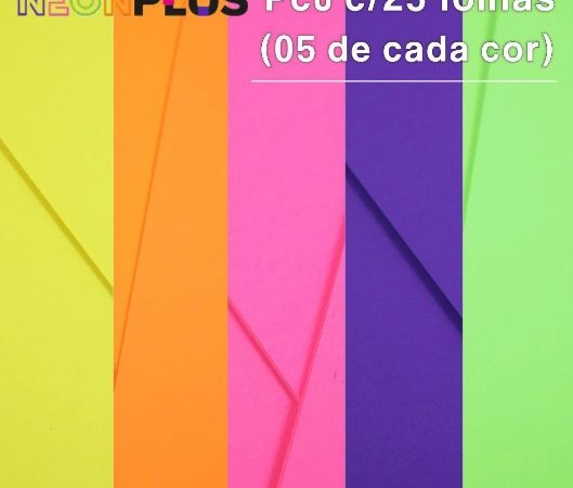 Neon vibes: papelaria para criar designs vibrantes